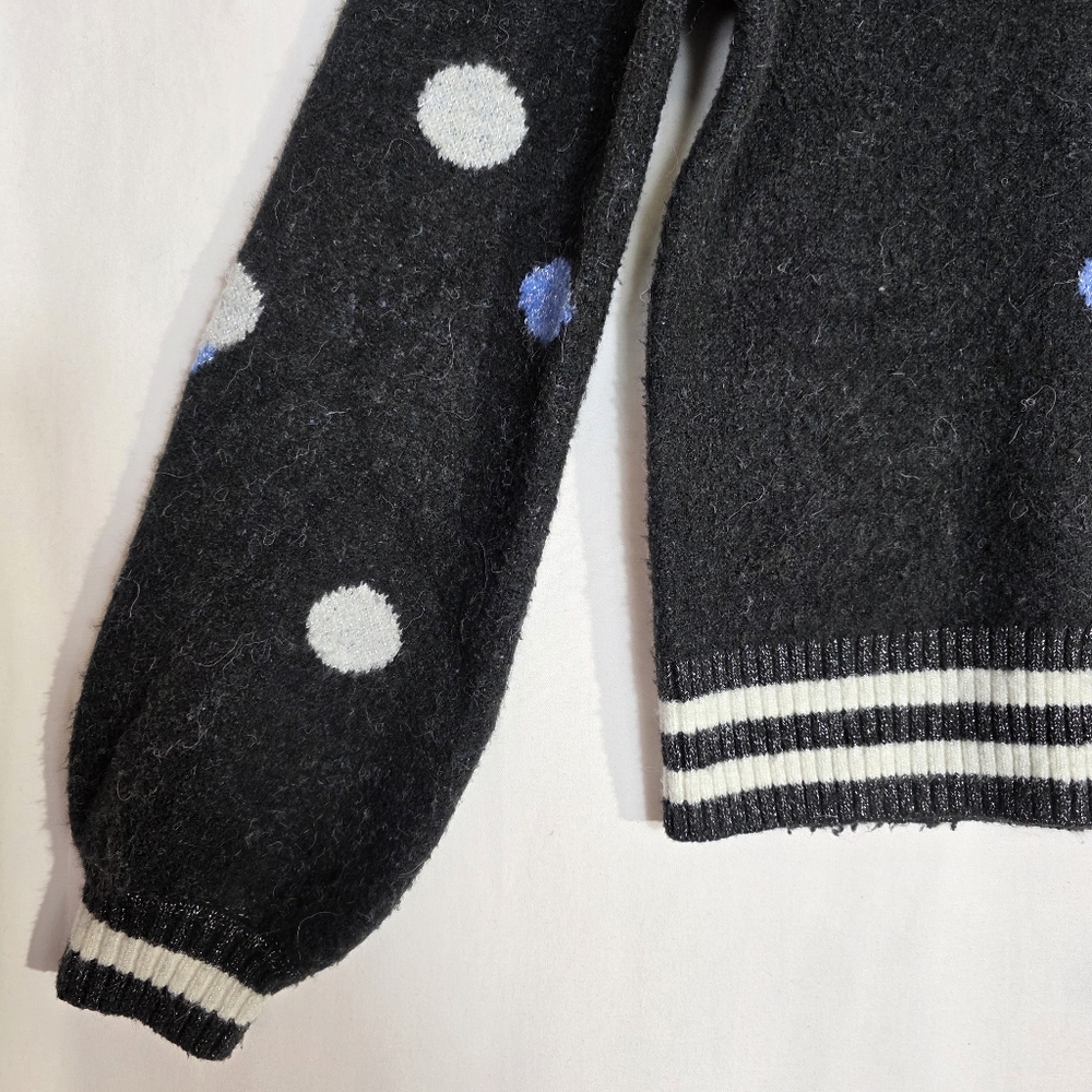 Soaked in Luxury knit Polka dots wool and alpaca blend Crew neck pull over - Picture 8 of 9